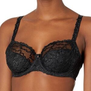 Fantasie Black Ana Underwire Side Support Bra, US 30K, UK 30H